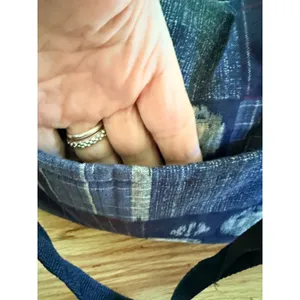 Artisan Quilted Patchwork Indigo Duffel Weekender Bag Large Blue Boho Style‎ thumbnail 7