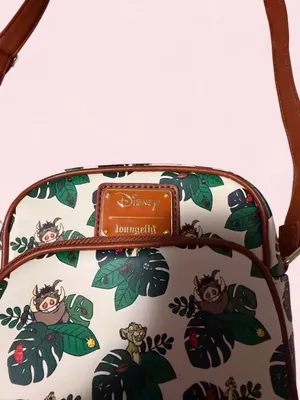 Loungefly Lion King Timon & Pumbaa Tropical Leaf Crossbody Bag thumbnail 2