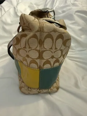 EUC Vintage Coach Gallery Signature Hobo Shoulder Bag with Multicolor Stripe thumbnail 2