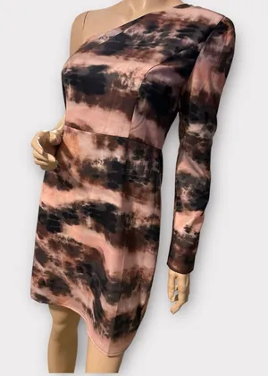 Molly Bracken Premium Brown‎ Ice Maiden One Shoulder Cocktail Dress thumbnail 1