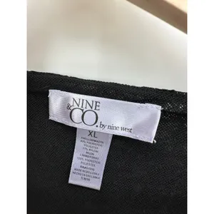 Nine West Womens Black Babydoll‎ Top Size XL Velvet Burnout Goth Fairy Witchy thumbnail 3