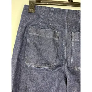 SPANX High-Waisted Pull-On Wide Leg Denim Jeans Pants Size Large Dark Wash thumbnail 4