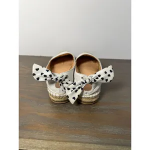 Kate Spade White Leather Espadrille Flats Shoes Size 7.5 Bow Coastal Preppy thumbnail 6