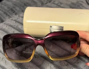 Jimmy Choo Burgundy to Amber Gradient Square Sunglasses thumbnail 1