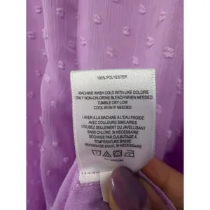 Express x Rocky Barnes Lilac Swiss Dot Sheer Kimono Dress XS thumbnail 13
