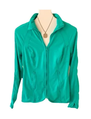 ZELLA Active Wear Teal Green Long Sleeve Jacket thumbnail 1