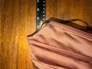 Dessy Collection Dorset Ruffle Hem Gown Dress Minimalists Sz 0 Cognac thumbnail 8