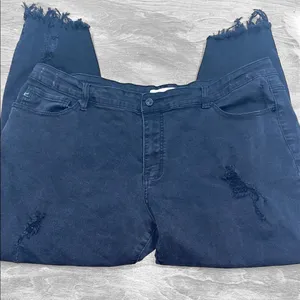 KanCan size 3X black distressed jeans thumbnail 4