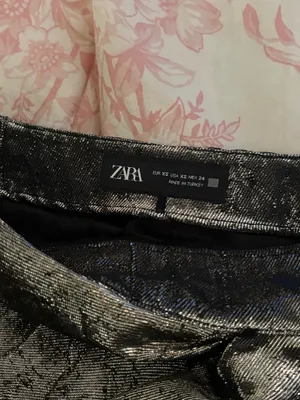 ZARA Mini Skirt XS Gold Women’s thumbnail 3
