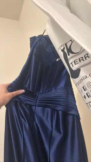 Navy Blue Prom Sherri Hill Dress 00 thumbnail 3