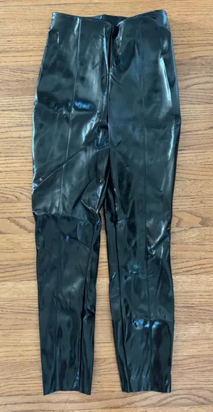Black Latex Leggings Size 2 thumbnail 1