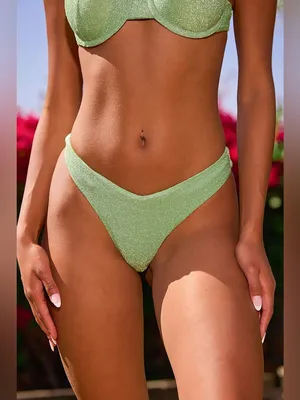 Lulus Heat Wave Light Green Sparkly Underwire Bikini Set thumbnail 3