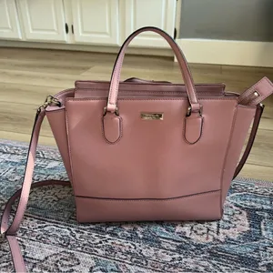 Kate Spade Hadlee Laurel Way Dusty Peony Pink Leather Handbag Purse Satchel thumbnail 15