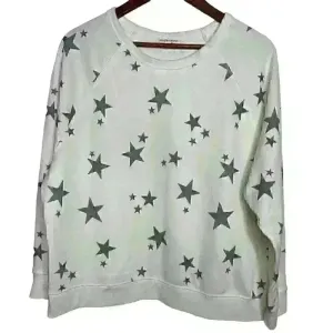 Grayson Threads off white and gray‎ star crewneck sweatshirt Sz L thumbnail 2