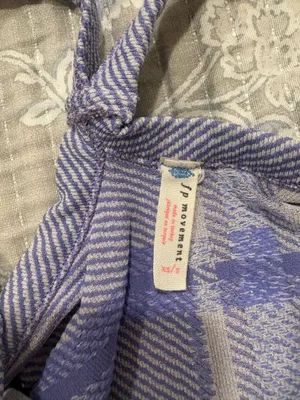 FP Movement by Free People Lavender Plaid Cropped Tank Top thumbnail 3