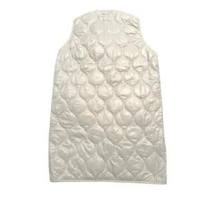 Anthropologie Do Everything in Love Quilted Puffer Vest Women OS Cream Longline thumbnail 4