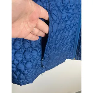 Lands' End Quilted Jacket Womens 3X Blue Good Primaloft Insulated Full Zip Coat thumbnail 2