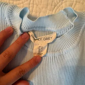 Light Blue Sleeveless Ribbed Top thumbnail 3