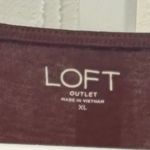 Loft Outlet XL Burgundy Crochet Lace V-Neck Long Sleeve Cotton Top Soft thumbnail 6