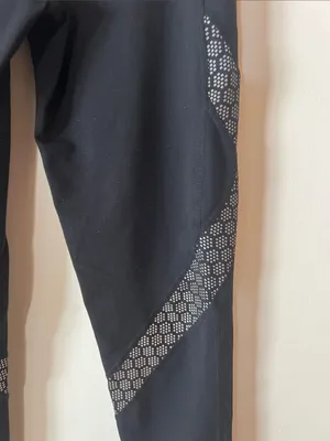 GAP Black Leggings with Reflective Dot Accents thumbnail 5