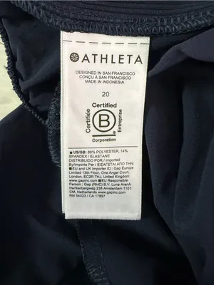 Athleta Brooklyn Ankle Pants Size 20 Plus Navy Blue Stretch Travel Pants thumbnail 2