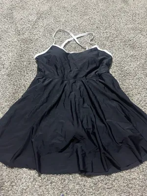 Almaga Women's Scoop Neck Tennis Dress Sleeveless Mini Athletic Dresses with Shorts Pockets Activewear Black Medium thumbnail 6