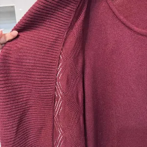 Croft & Barrow Maroon Double Layer Knit Cardigan Sweater Plus Size 2X thumbnail 3