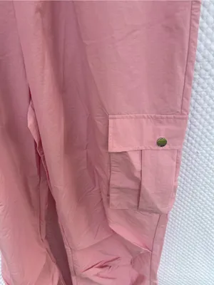 No Vacancy Women’s Pink Cargo Jumpsuit Size M NWT Utility Pocket Adjustable Stra thumbnail 3