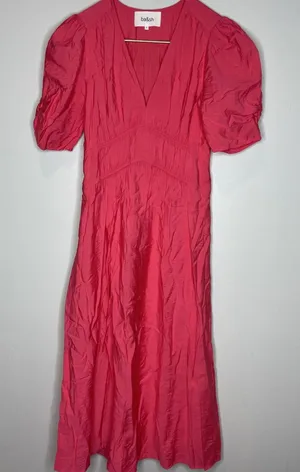 Ba&sh‎ Linda Midi Dress in Jelly Pink Sz 0 thumbnail 1