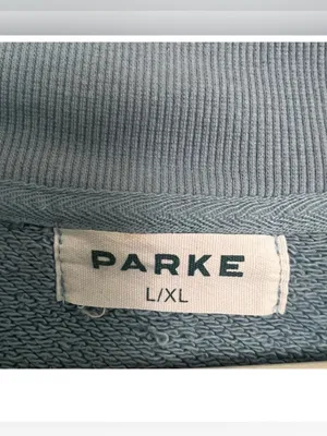 Super Rare Parke Maggie &Emma Heritage Varsity Sweatshirt Sky Blue Size L/XL thumbnail 4
