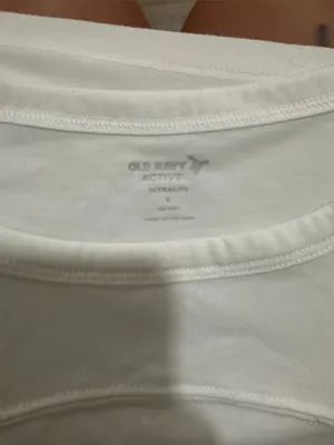 Women’s Long Sleeve Crew Neck Shirt -White ultralite old navy active 3/4 sleeve thumbnail 2