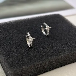 13mm Small Star Hoop Earrings for Men Women Streetwear Punk Hip Hop Unisex Earrings thumbnail 7