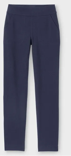 Duluth Trading Co NoGA Naturale Cotton Slim Leg Pants Navy Blue XL thumbnail 1