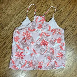 Miss Me | Tropical Floral Ruffled Racerback Tank Top Size M thumbnail 13