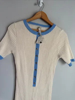 NEW Free People Tennis Time onesie Large thumbnail 5
