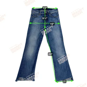 MOTHER Insider Crop Step Fray Jeans Not Rough Enough Wash Stretch Denim Size 25 thumbnail 5