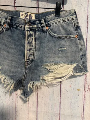 NWOT Free People We The Free Shortie Cut off Jean Shorts thumbnail 2