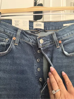 Citizens of Humanity Charlotte Jeans high‎ rise straight button fly new thumbnail 4