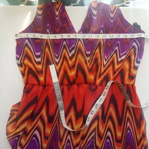 Bisou Bisou Dress Sz 12 Maxi Halter Chevron Bohemian Boho Retro Hipster Festival thumbnail 11