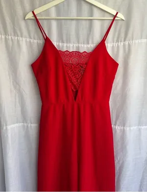 Windsor Lace Plunge Neckline Wide Leg Jumpsuit thumbnail 1