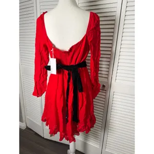 Reformation Silves Mini Dress In Poinsetta Square Neckline Mini Dress w/ Tags thumbnail 7