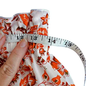 A loves A Orange Floral Ruffled Tiered Midi Lined Skirt SM Coquette Cottage Boho thumbnail 7