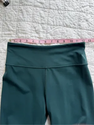 Athleta Elation Ultra High Rise Straight Leg Pants Small Pine Green thumbnail 4