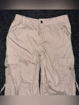 Aeropostale Parachute Cargo Pants Khaki Baggy Streetwear XS Y2K Gorpcore Strappy thumbnail 3