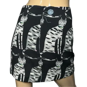 Paul & Joe Sister Vintage Women’s Size 36 2 Black White RARE Cat Print Skirt thumbnail 5