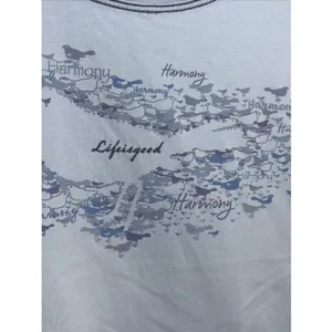 Life is Good Harmony Bird Graphic Tee Womens S Blue Pima Cotton Short Sleeve thumbnail 2