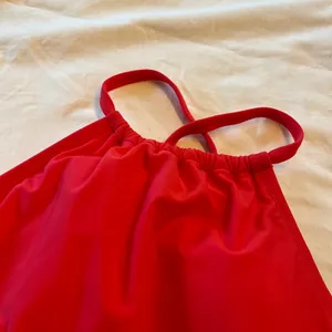 New Shade & Shore Tankini Swim Top Solid Red Size XS Racerback Adjustable thumbnail 2