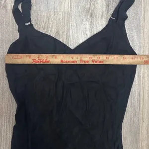 Dissh Kendall Black Midi Slip Dress Cupro Viscose V Neck Gold Ring Straps US 4 thumbnail 7