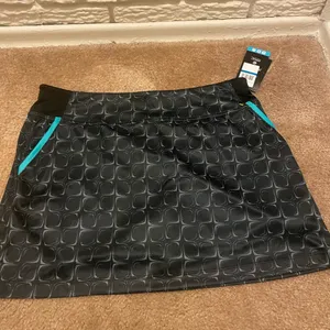 PGA Tour Black and Blue Mini A-Line Skirt size XL thumbnail 2