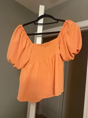 Cute orange dressy top thumbnail 2